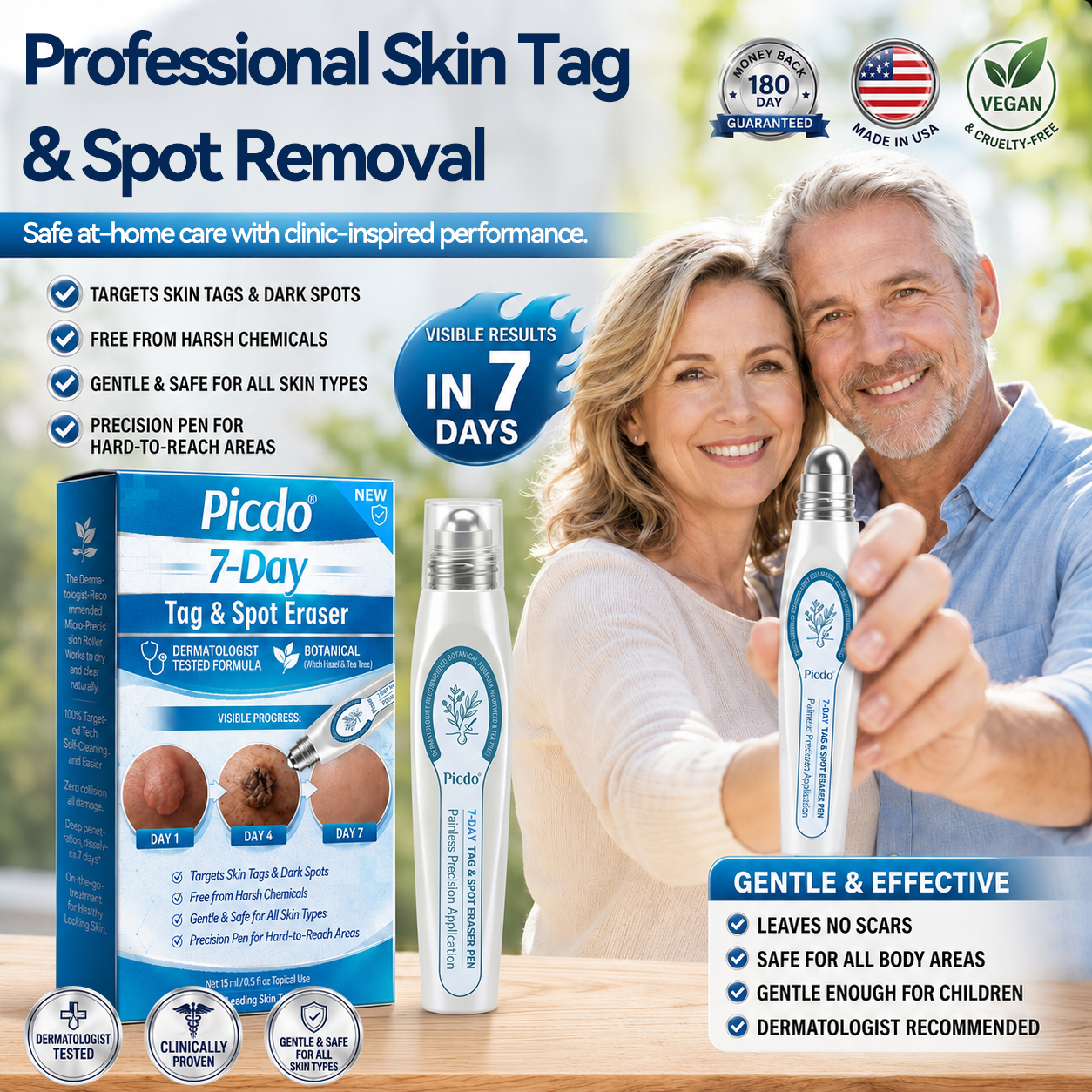 𝐏i𝐜𝐝o® 7-𝐷𝑎𝑦 𝗧𝐚𝐠 & 𝗦𝗽𝐨𝐭 𝐄𝐫𝒂𝒔𝒆𝒓(Zero Pain, Zero 𝐒𝐜𝐚𝒓𝒔 Rollerball)